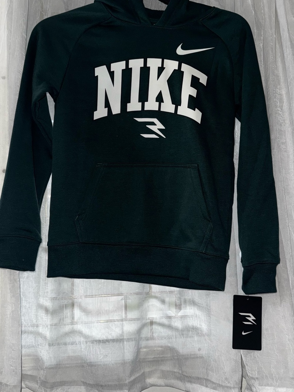 Nike green Hoodie with White NIKE Script and Swoosh